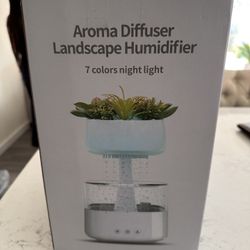 Brand New Cloud Rain Humidifier Water Drip With Aromatherapy Oil Diffuser 