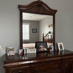 Bedside Dresser with Mirror