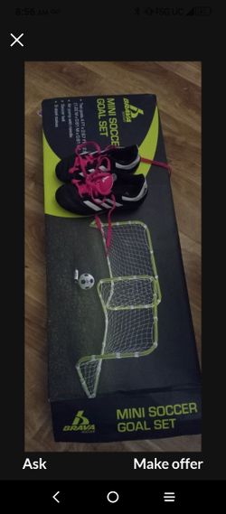 Mini Soccer Net + Girls Shoes 