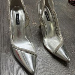 Silver Heels Size 9