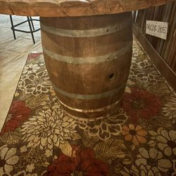 Whiskey  Barrel Table 