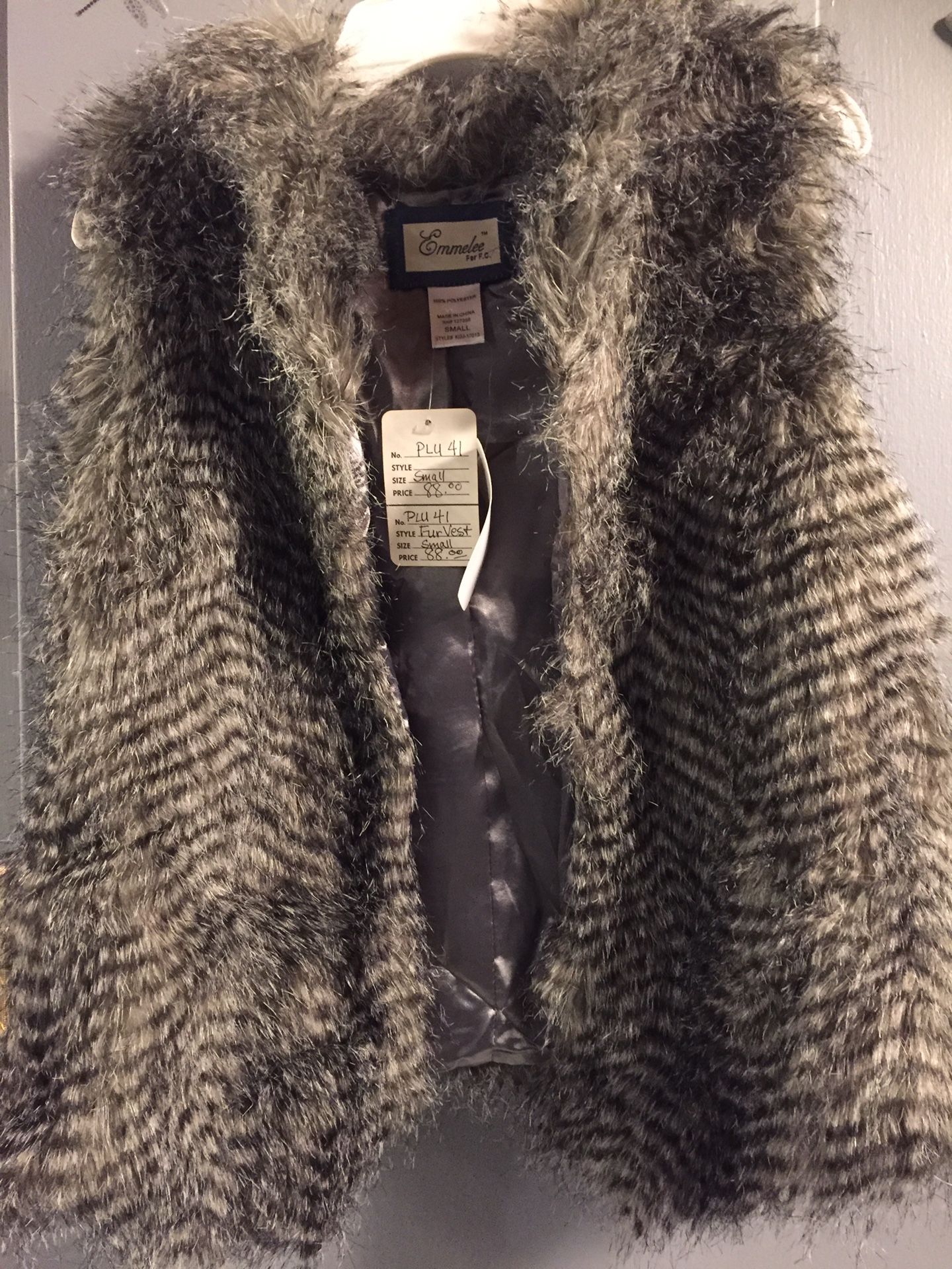 Faux fur vest