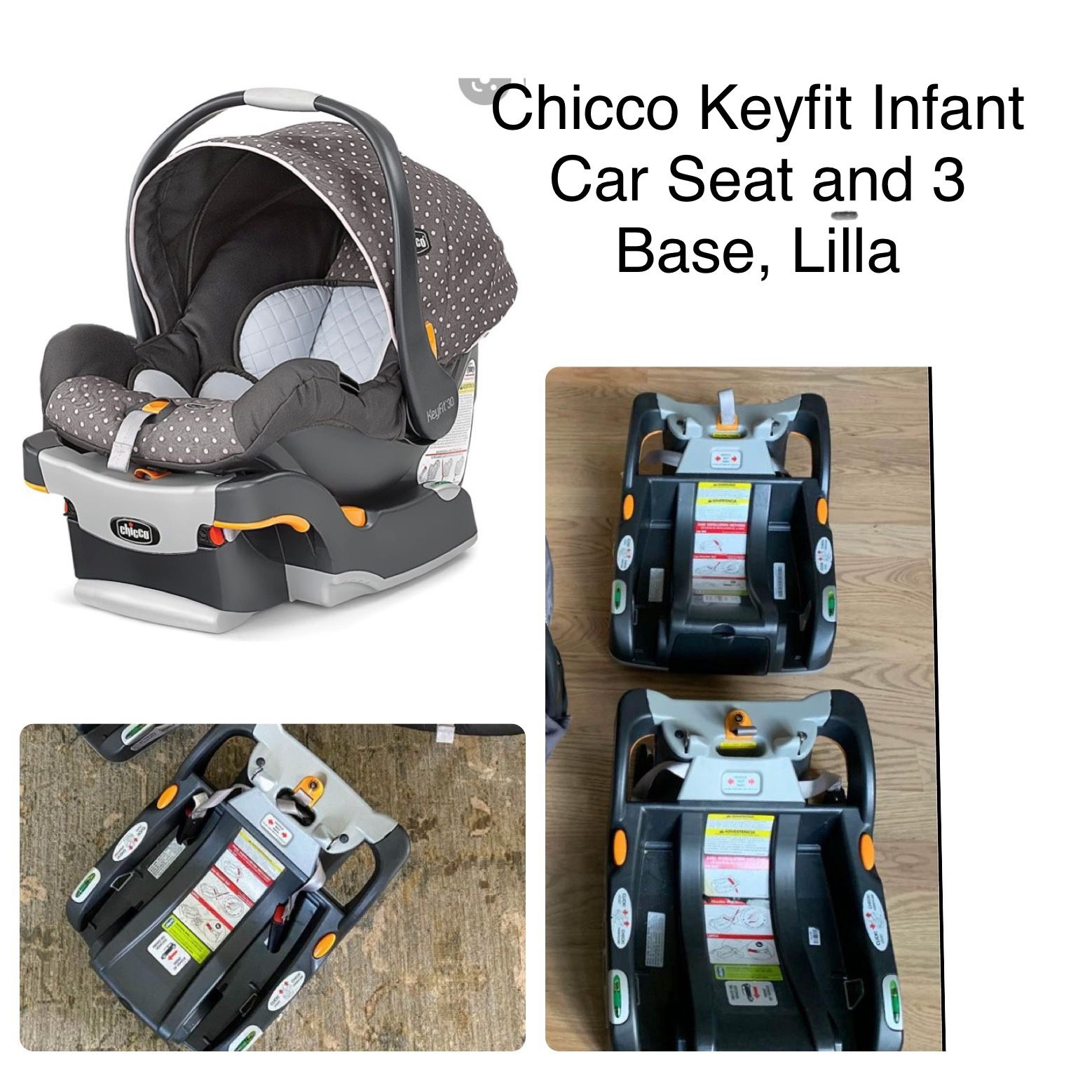 Chicco Keyfit Infant Car Seat and 3 Bases, Lilla