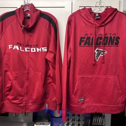 2 Atlanta Falcons NFL Team Jacket/sweater Size Large 