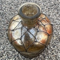 🇫🇷 French Mercury Glass Bottle/Vase – Vintage Home Decor