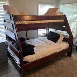 Twin Over Full bunk - Solid Pine Wood
