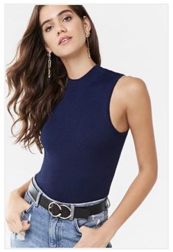 New! Navy Top Sz Large
