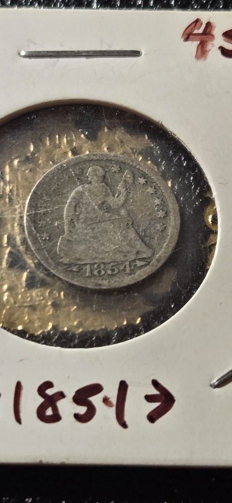 1854 Full Arrows Half Dime