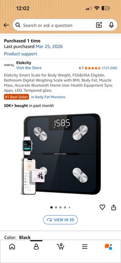 Etekcity Smart Scale for Body Weight
