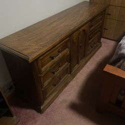 68 Inch x 30.5 Inch 7 Drawer Maple Wood Dresser