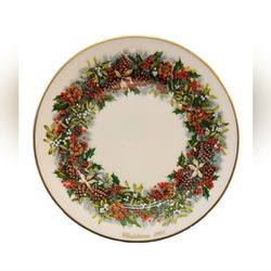 Vintage 1981 Lenox Annual Limited Edition Colonial Christmas Wreath Issue Plate
