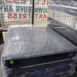 BRAND NEW QUEEN SIZE HYBRID MATTRESS & BOX SPRING BED SET