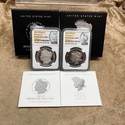 2023 S $1 Morgan & Peace NGC PF69 UC First Releases W/Original Box & COA
