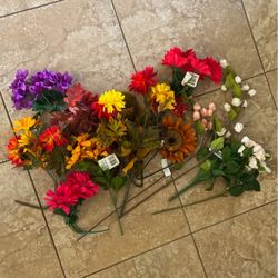 Assortment Of Silk Flowers