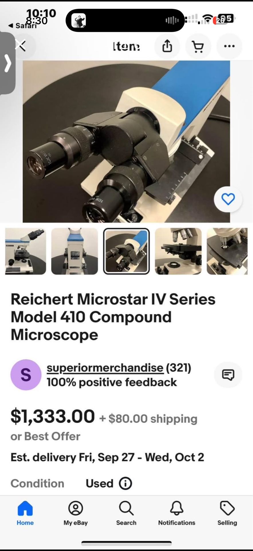 Microscope Microstar IV reichert model 410