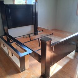 Queen Size Bed Frame. Wooden.  50 OBO 