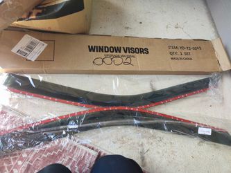Window Visors Rain Guards for 2015-2024 Ford F150 Single/Regular Cab, Out-Channel Window Vent Wind Deflectors Visors Shades for 17-24 F250 F350 F450 S
