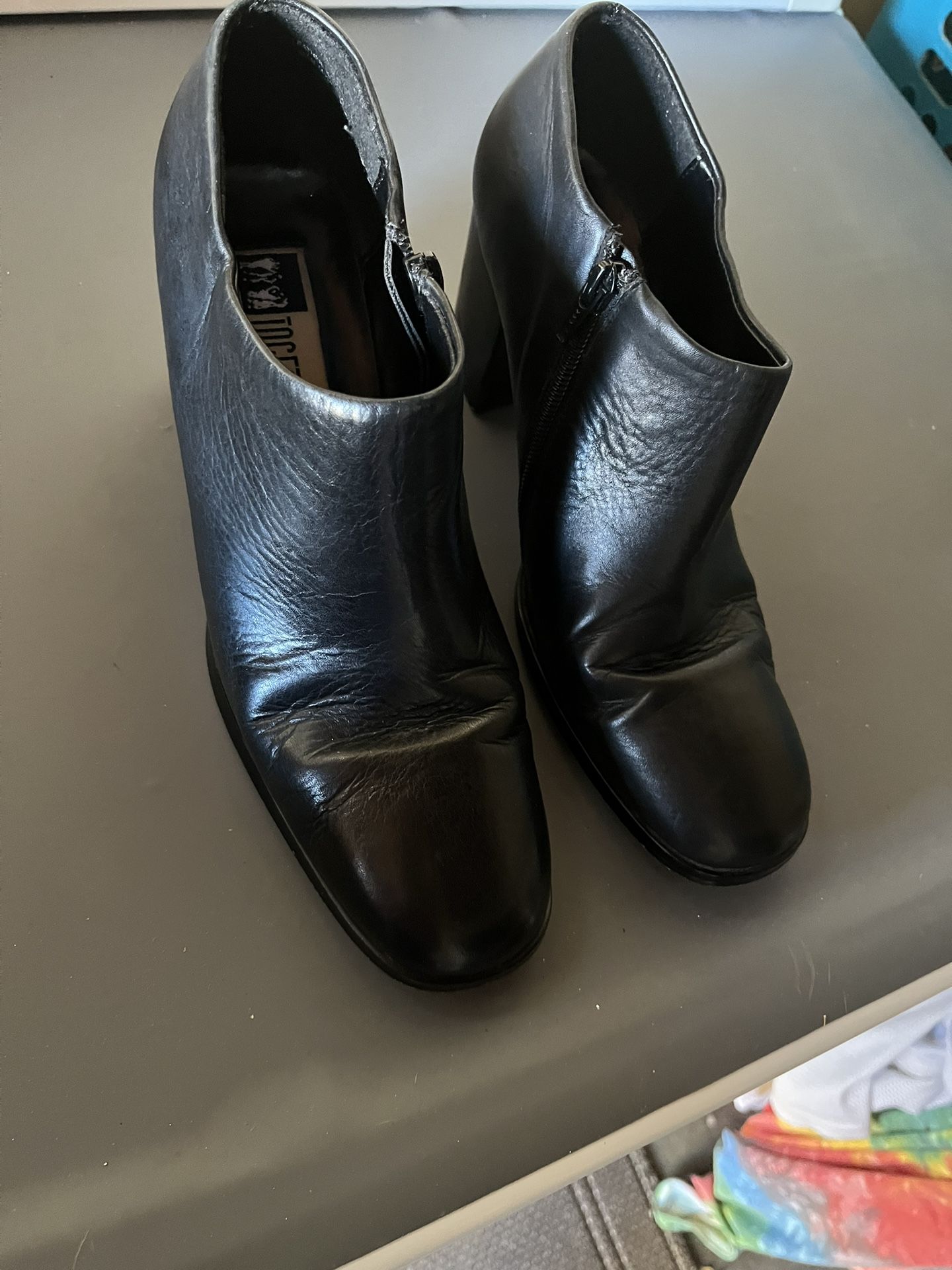 Booties/shoes - Women’s Size 11M, Black Leather, Used-good Condition