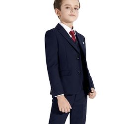 Boys Navy Five Piece Formal Suit Set Size 5