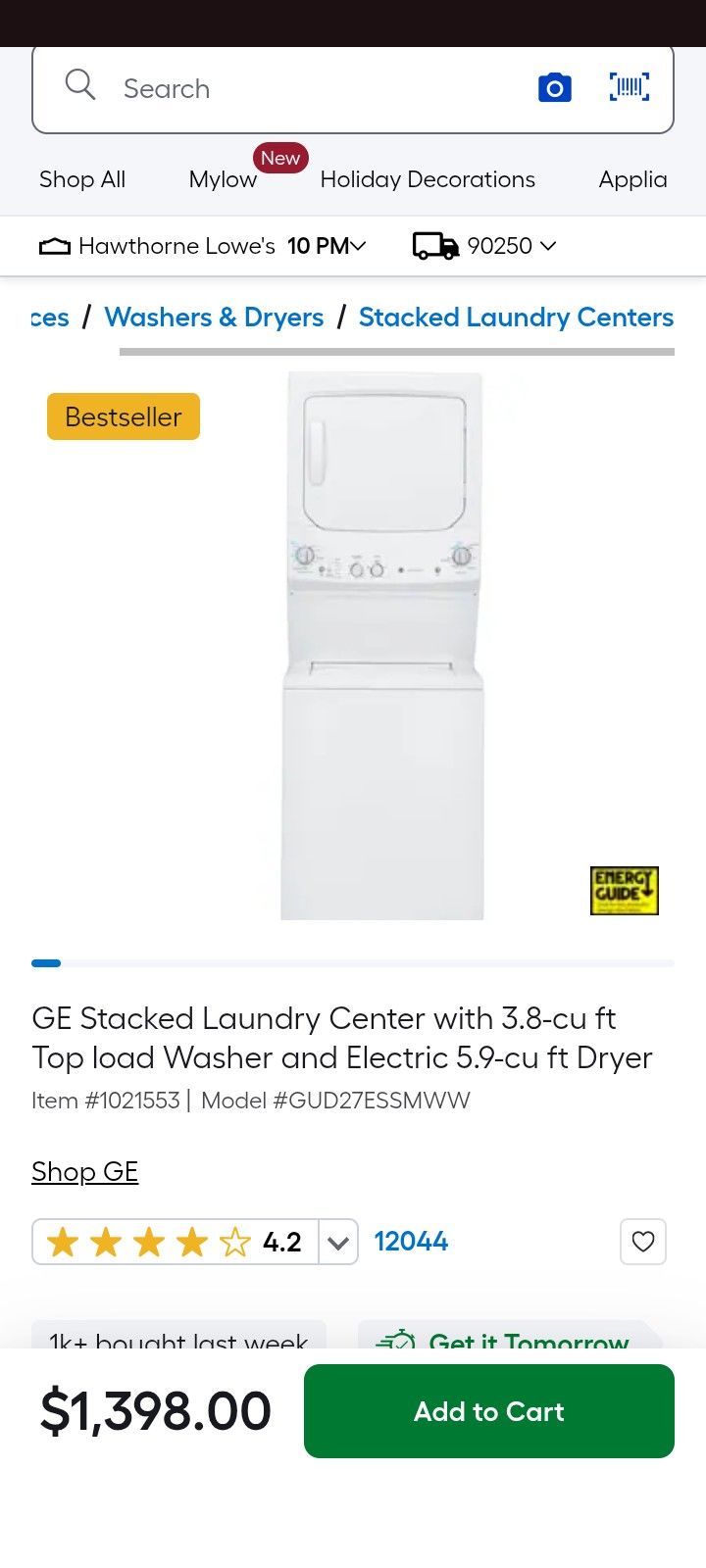 Washer And Dryer