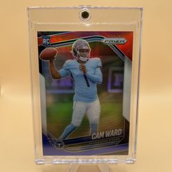 2025 Cam Ward Red/white/blue Prizm Rookie Football Card🔥