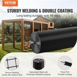 Hardware Cloth, 48" × 100' Galvanized Wire Mesh Roll, 19 Gauge Chicken Wire Fence Roll,