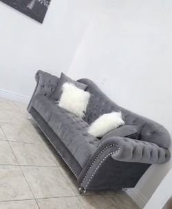 2 Gray Sofas – Excellent Condition – $1,000 for Both