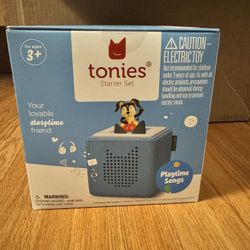 Toniebox 1 Audio Player Starter Set with Playtime Puppy - Listen, Learn, and Play with One Huggable Little Box - Light Blue
