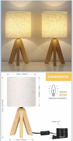 Pair of HAITRAL Mini Table Lamps