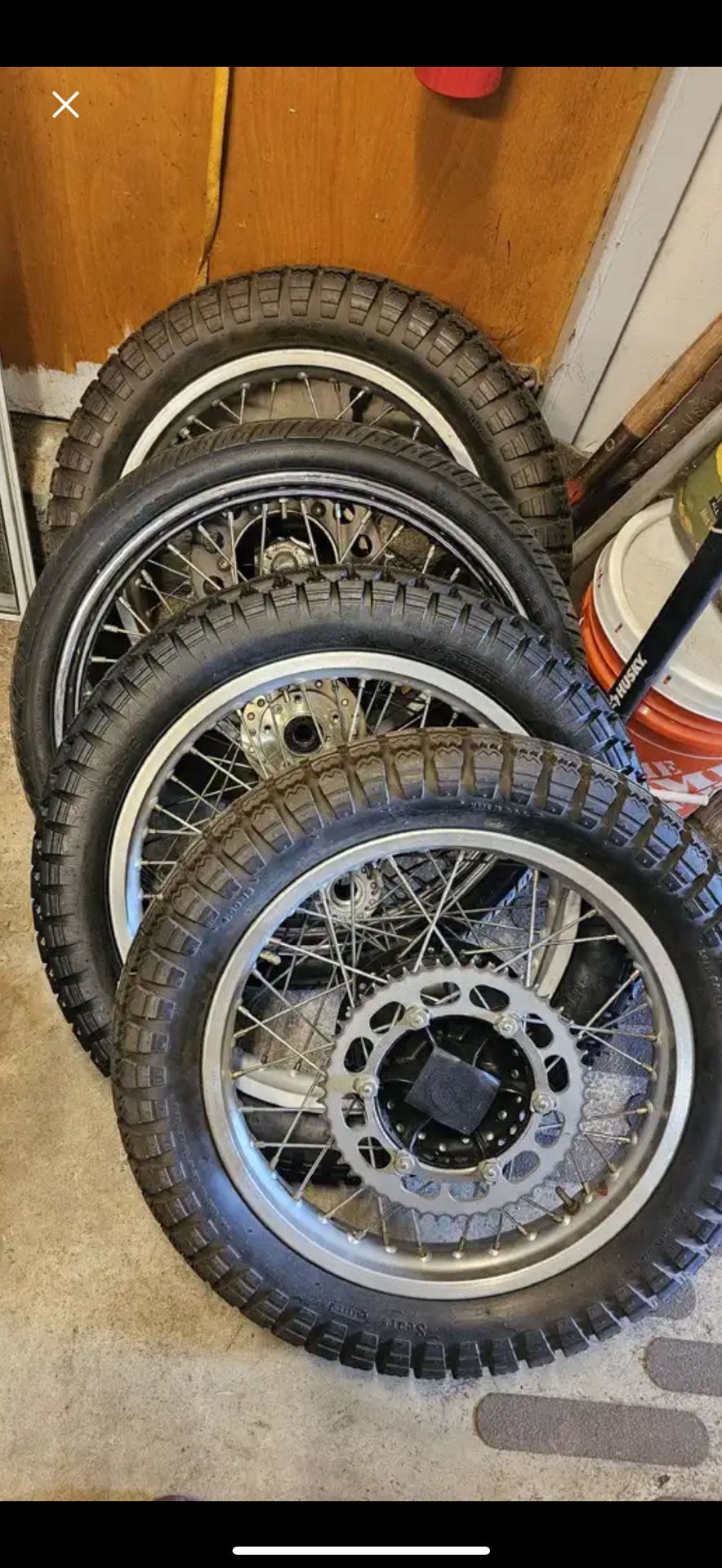 4 Motorcycle Tires And Rims Like New Condition $50 Each