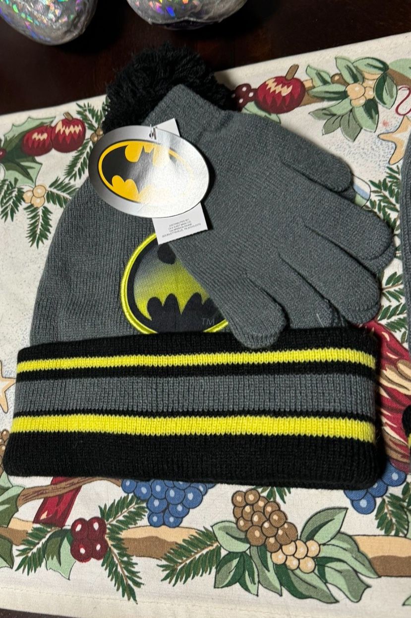 Toddler Batman Beanie And Gloves