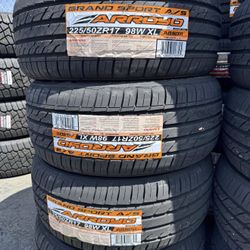225 50 17 vendo un set de llantas nuevas con garantía marca ARROYO