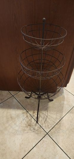 3-Tier Metal Wire Basket Stand