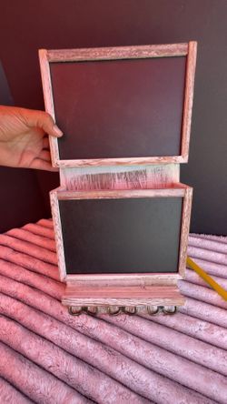 Rustic wall-mounted organizer. Ashlan & Fowler.
