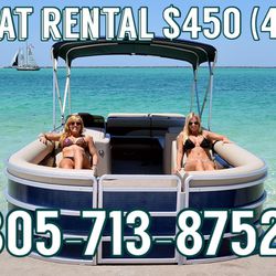 Pontoon Boat Available 4 Hour Promo $450// 6 Hour Ride Available 8 People 