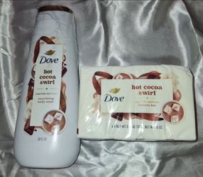 NEW Dove Hot Cocoa Swirl Set - Limited Edition Holiday Treats Body Wash & Soap