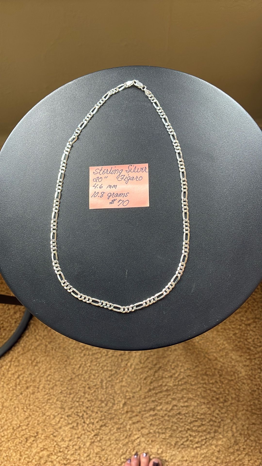 Sterling Silver Figaro Necklace