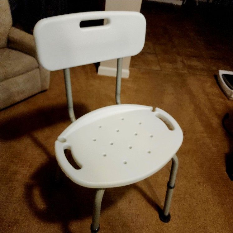 Brand New - Glacier Bay Adjustable Shower Bench w/Back Support-REDUCED