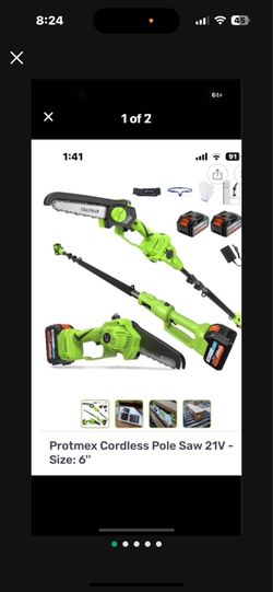 New 2in 1 cordless pole saw