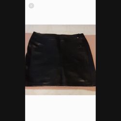 Black leather mini skirt by Inc, International Concepts, size 10