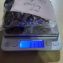 311 Grams Of Sterling Silver Jewelry All Wearable Or Scrap 