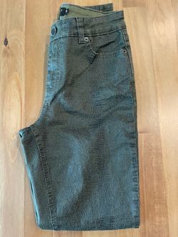 Green Snake Skin Print Pants, Size 26
