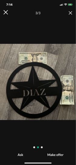 Metal Family Pride Sign Says " Diaz"