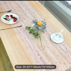 Rural Small Fresh Style Flower Pattern Embroidered Table Runner