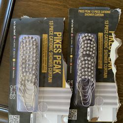 Brand New Metal Shower Curtain Hooks 2 Sets