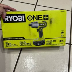 Ryobi Impact Wrench And Battery Kit 