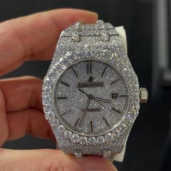 AP Moissanite Watch – Iced Out – Diamond Tester Pass