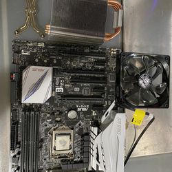 i7 6700k, motherboard, heat sink and fan 