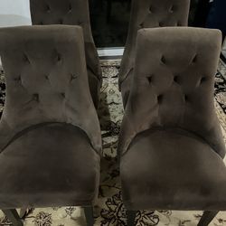 Mocha 4 piece chairs