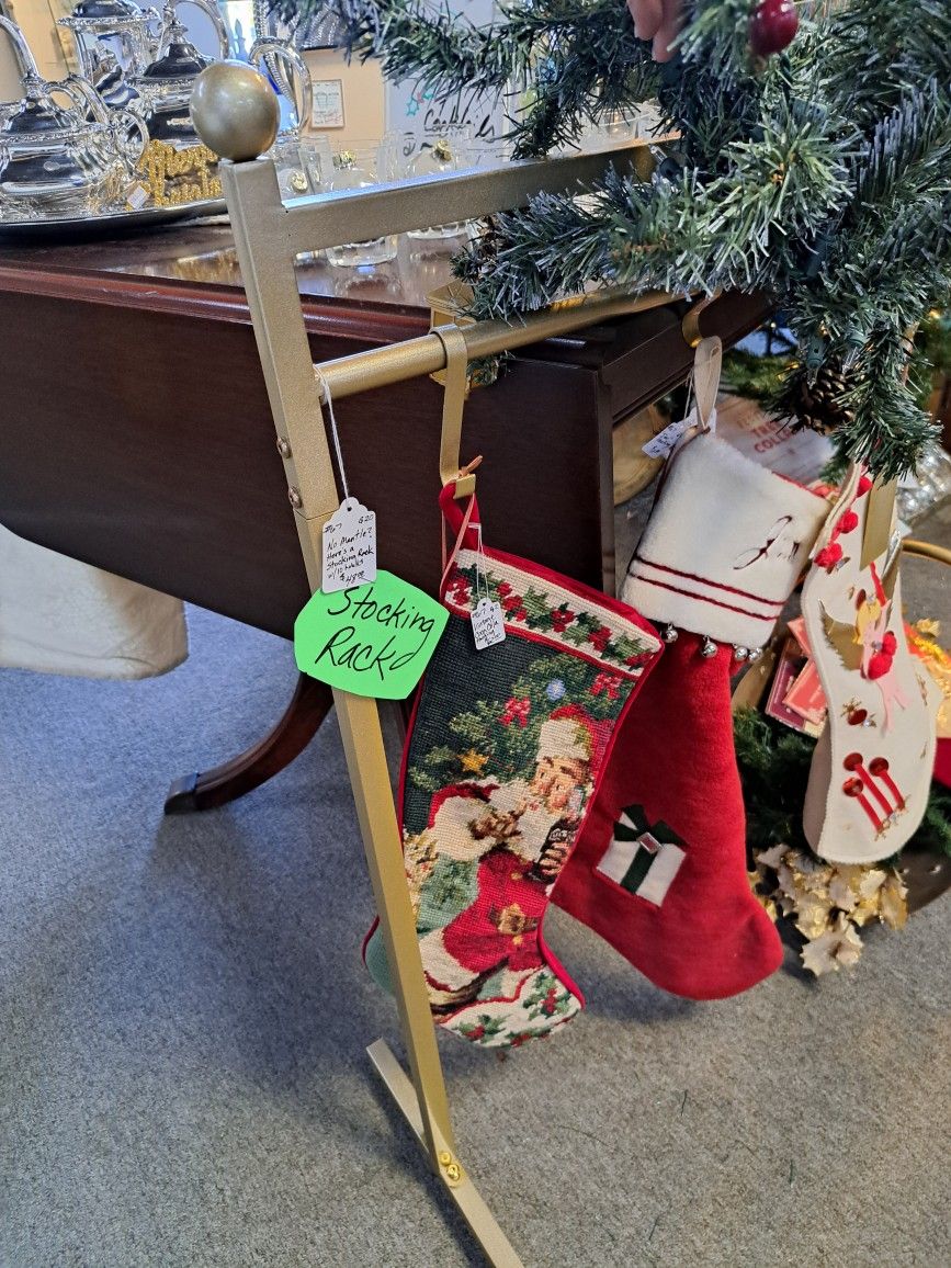 Stocking Rack w/ Hooks & tags